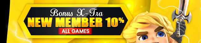 Bonus New Member 10% Semua Permainan